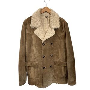 Vintage Le Chateau Suede Faux Shearling Jacket